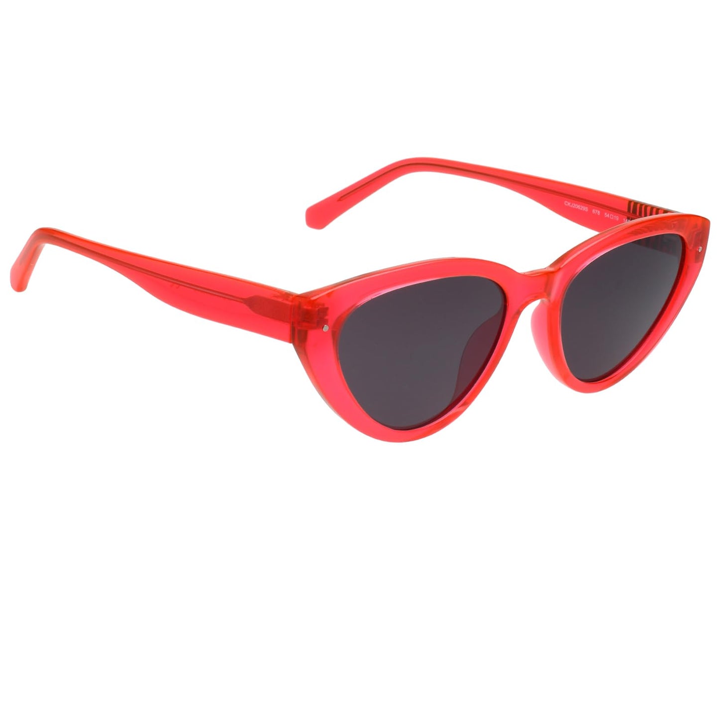 Calvin Klein Jeans|Pink Full-rim Cat-eye Branded Latest and Stylish Sunglasses|100% UV Protection (UV 400) Grey Lens|Women|Medium|CKJ 20629 678 54 S