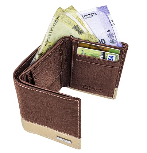 URBAN FOREST Travis Redwood/Sand Leather Wallet for Men
