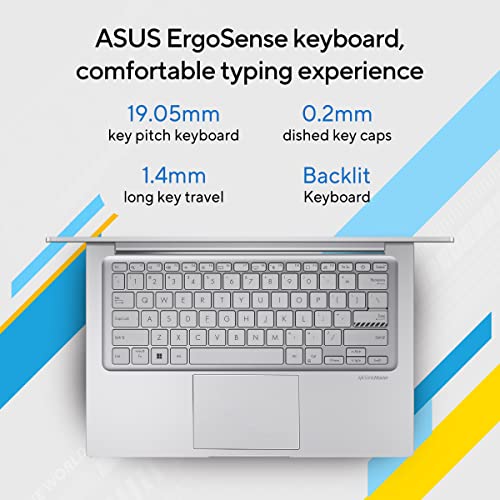 ASUS Vivobook 14 (2025),13th Gen, Intel Core i3-1315U, 8GB RAM, 512GB SSD, FHD, 14", (35.5 cm) Windows 11 Home, M365 Basic(1 Year)* Office 2024,Cool Silver,1.4 Kg, X1404VA-EB321WS, Thin & Light Laptop