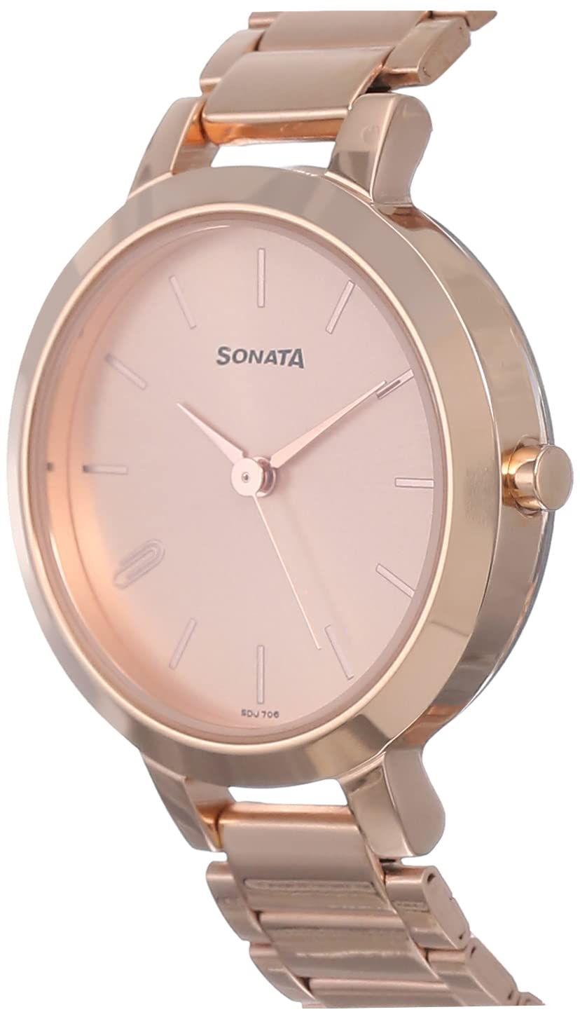 Sonata Play Analog Rose Gold Dial Women's Watch-NN8141WM01/NP8141WM01