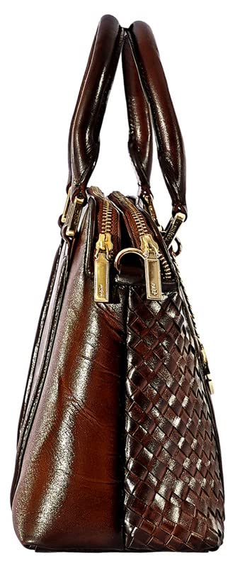 eske Women's Western (Dark Tan Hand-Stitched Braided)