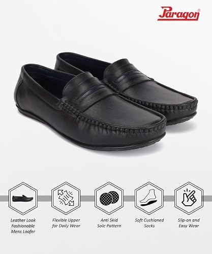PARAGON K11234G Men's Formal Shoes with Comfortable Insoles, Stylish and Sturdy Construction | Comfortable Office Shoes for Men for Everyday Use Black