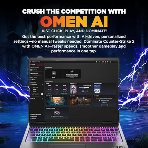 HP Smartchoice Omen 16 Max, AMD Ryzen AI 9 HX 375, 12GB RTX 5070 Ti, 32GB DDR5, 1TB SSD, 2K,165Hz, 400 nits,3ms, IPS, 16''/40.6cm, Win11,Office24, Shadow Black, 2.71kg, ak0070ax, RGB Gaming Laptop