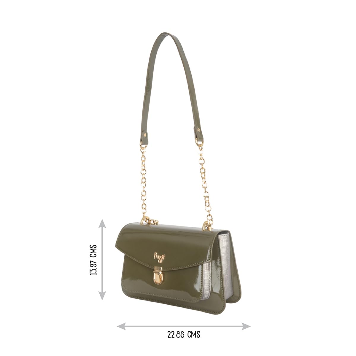 Baggit Women Green Xs Size Satchel Sling Bag | Ladies Stylish Casual Cross Body Purse Handbag