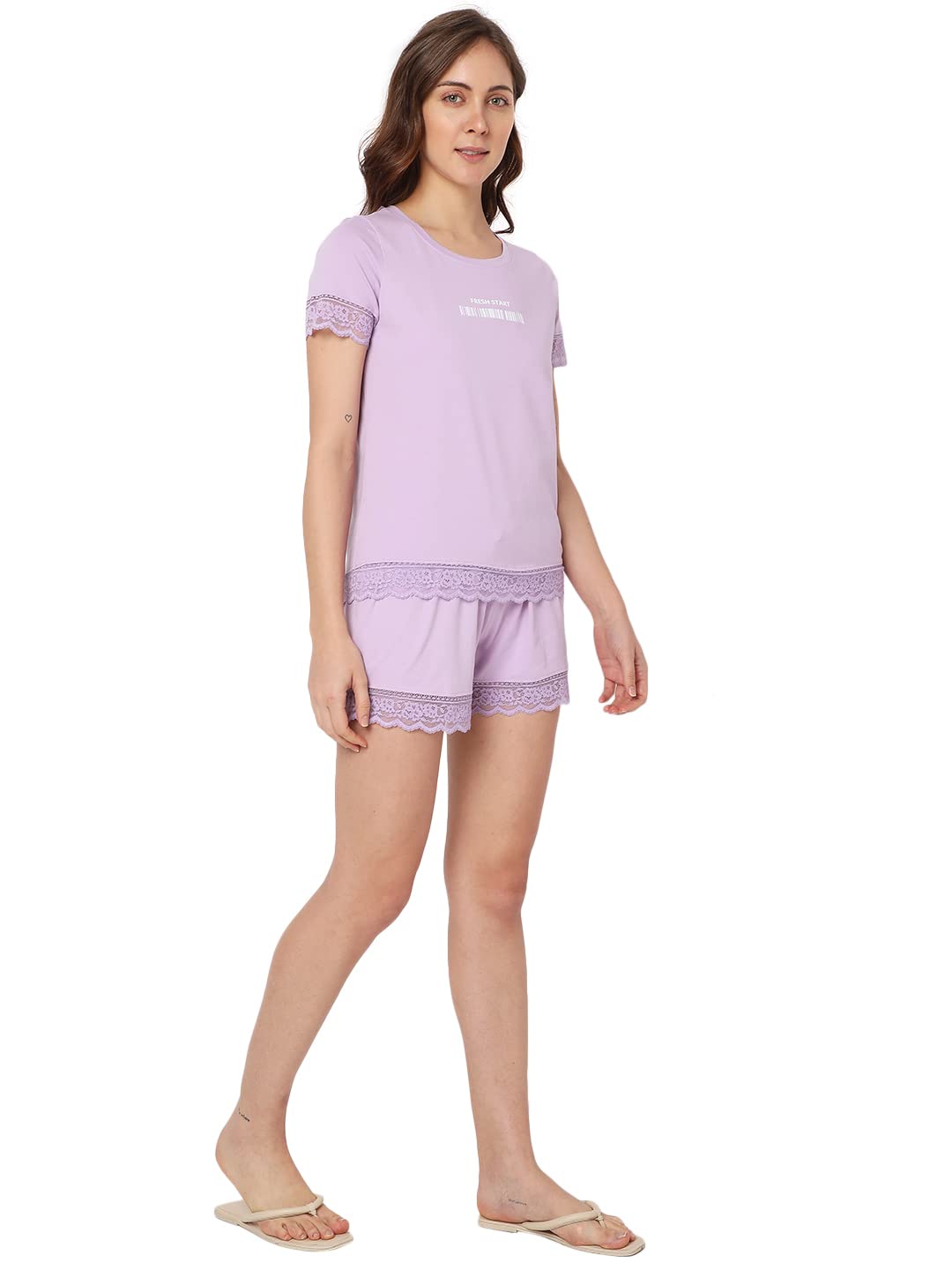 VERO MODA Intimates Regular Fit Sleepwear Set (254666101_Lavendula_L)