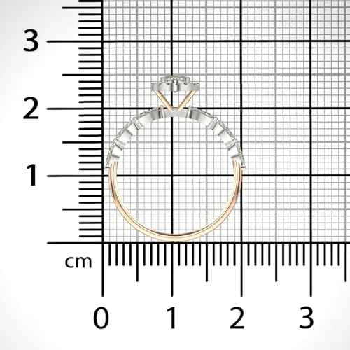 VALANOVA Hallmarked 14K Gold & Certified Lab Grown Diamond 0.93cts | Ring For Women's/Girls | Stylish & Elegant | VGR0464U | Ring Size: 9