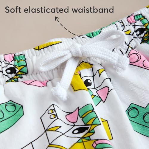 Hopscotch Girls Sleeveless Green Graphic Print Jogger Set For Ages (9-10 Years)