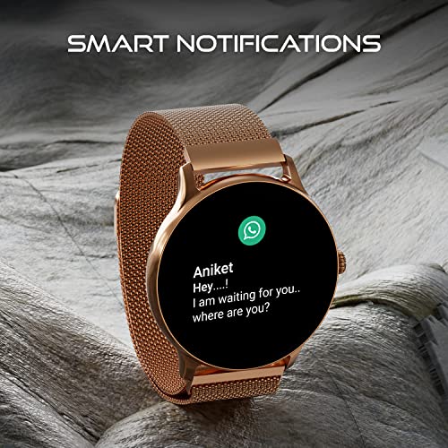 Fire-Boltt Phoenix Ultra Luxury Stainless Steel, Bluetooth Calling Smart Watch, AI Voice Assistant, Metal Body with 120+ Sports Modes, SpO2, Heart Rate Monitoring (Gold)