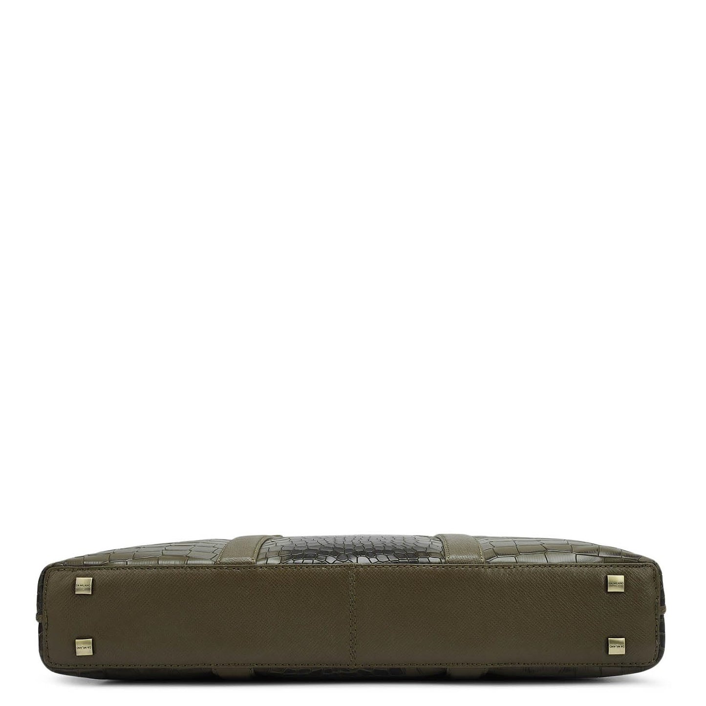 Da Milano Leather Laptop Bag for Men & for Women - Fits Upto 14" Laptop - Green