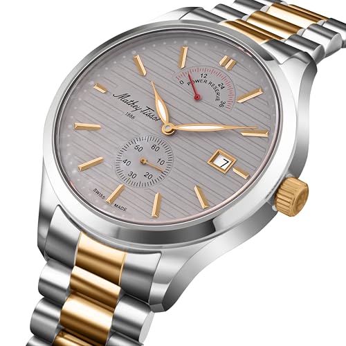 Mathey-Tissot Swiss Made Urban Power Reserve Quartz Grey Dial Analog Watch for Men - H411ATPRRS