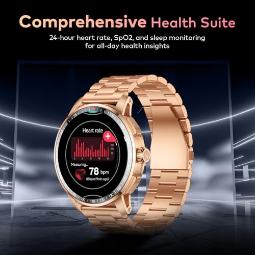 Itel Unicorn Max Smartwatch with 1.43" AMOLED Display, 1000 Nits Brightness, AI Voice Assistant, Bluetooth V5.3, IP68 Waterproof, 200+ Watch Faces, 100+ Sports Modes (Copper Gold)