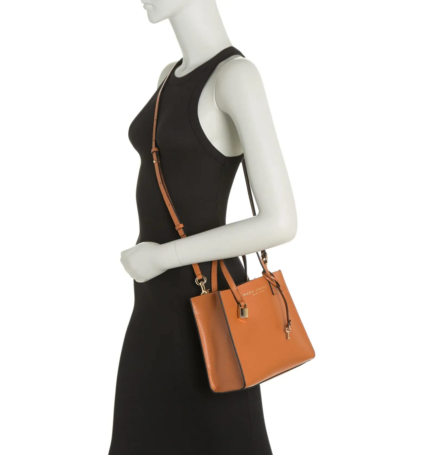 Marc Jacobs Mini Grind Leather Tote, Smoked Almond, One Size