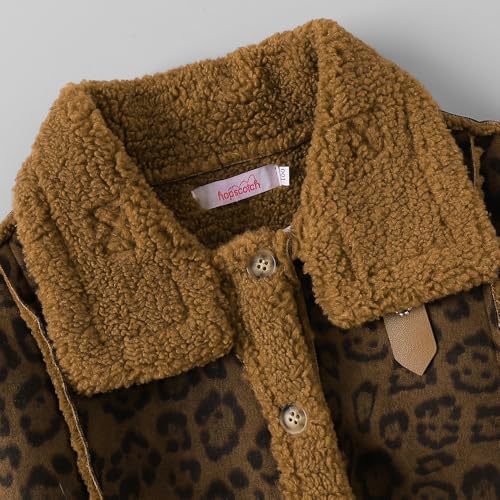 Hopscotch Girls Brown Full Sleeves Animal Fleece Jacket For Age (3-4 Years)
