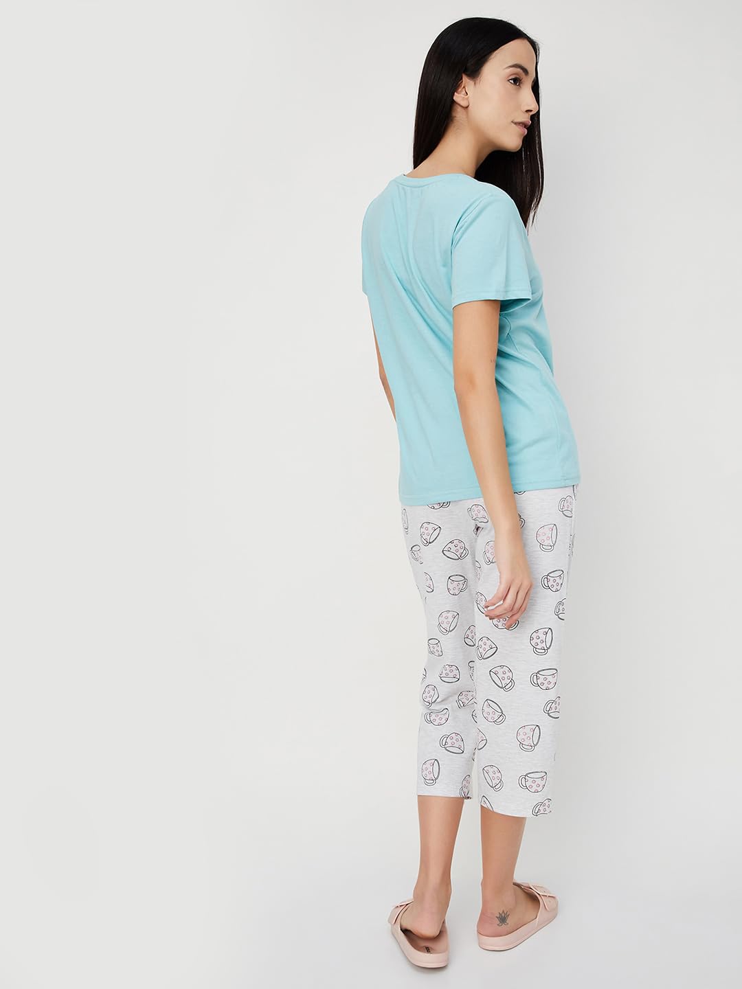 Max Women's Classic Pajama Set (GIONCS08_Aqua_XL