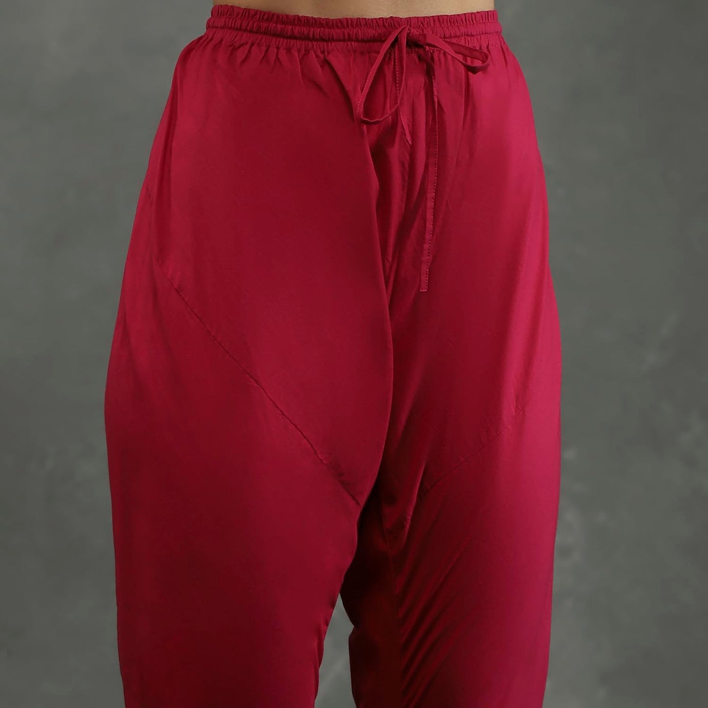 BIBA Women's Silk Chanderi Kurta Sets (CKD10745AW24FUS_Pink