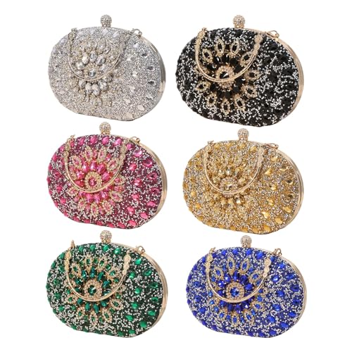 CALANDIS™ 4xWomen Clutch Evening Bag Pouch Wedding Purse for Club Cocktail Party Wedding silver | Womens Handbags & Bags