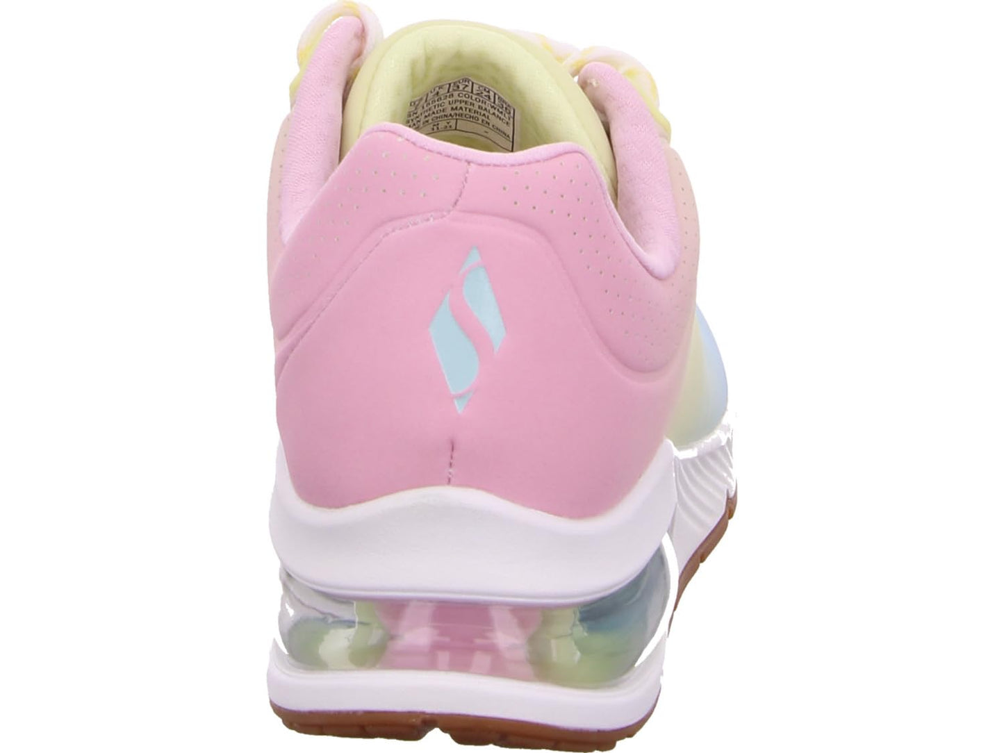Skechers Women's UNO 2-Color Waves Sneaker, White/Mulit, 8