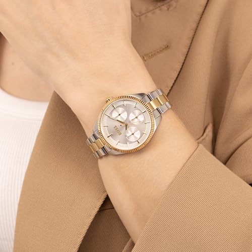 BOSS Sage Sport Qtz Multifunction Silver White Round Dial Women's Watch|Stainless Steel Material|Multi Color Band - 1502804