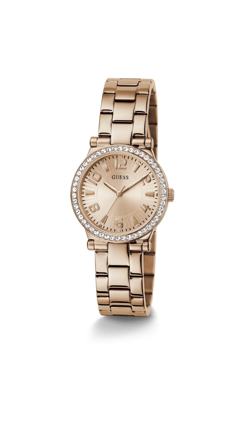 GUESS Stainless Steel Analog Rose Gold Dial Women's Watch-Gw0686L3, Band Color-Rose Gold