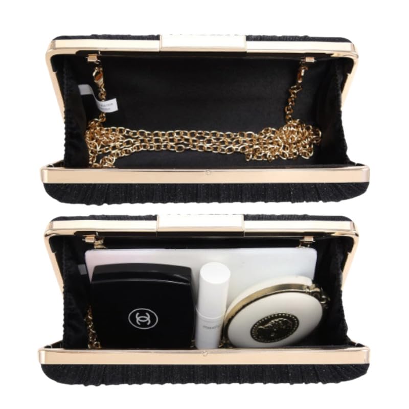 Mastyle® Handbag With Chain Strap And Glitter Touch Lightweight Clutch For Women