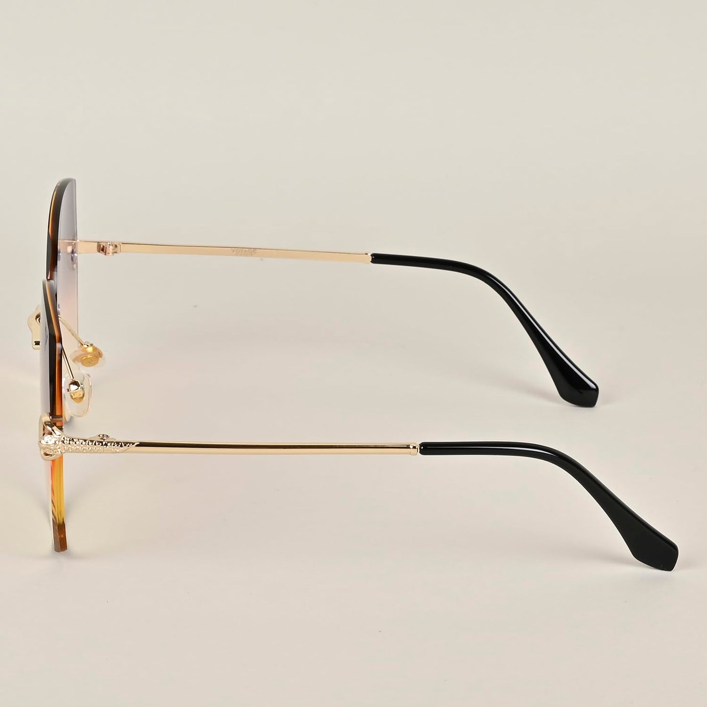 Voyage UV Protected Square Women Sunglasses - (Violet Lens | Golden Frame | S012MG2878Z)