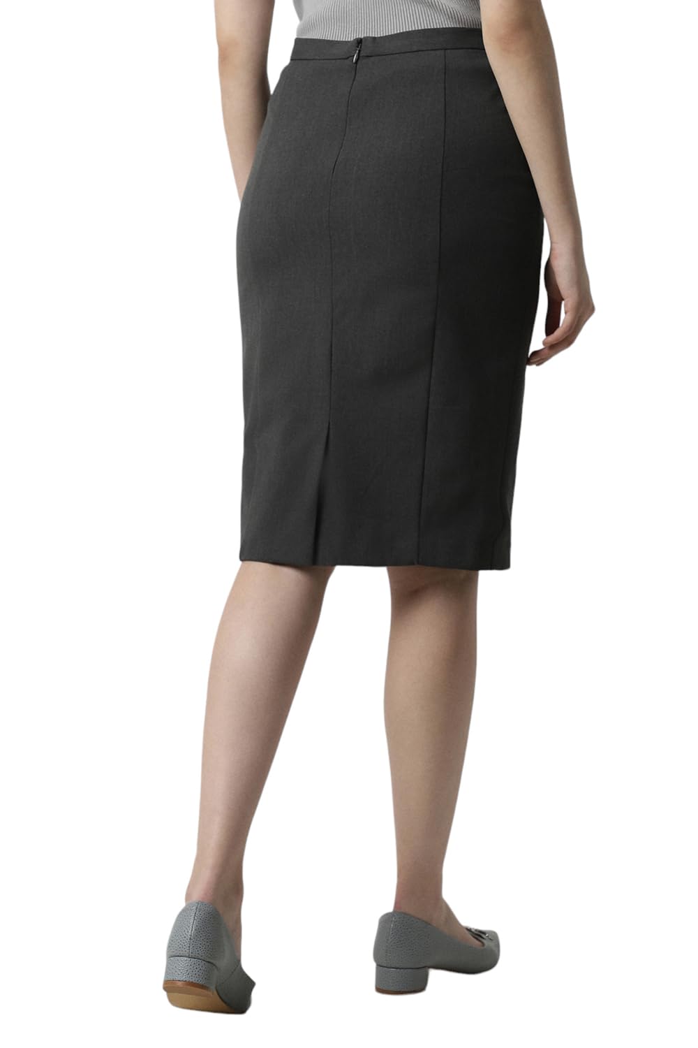 Van Heusen Polyester Blend Western Skirt Grey