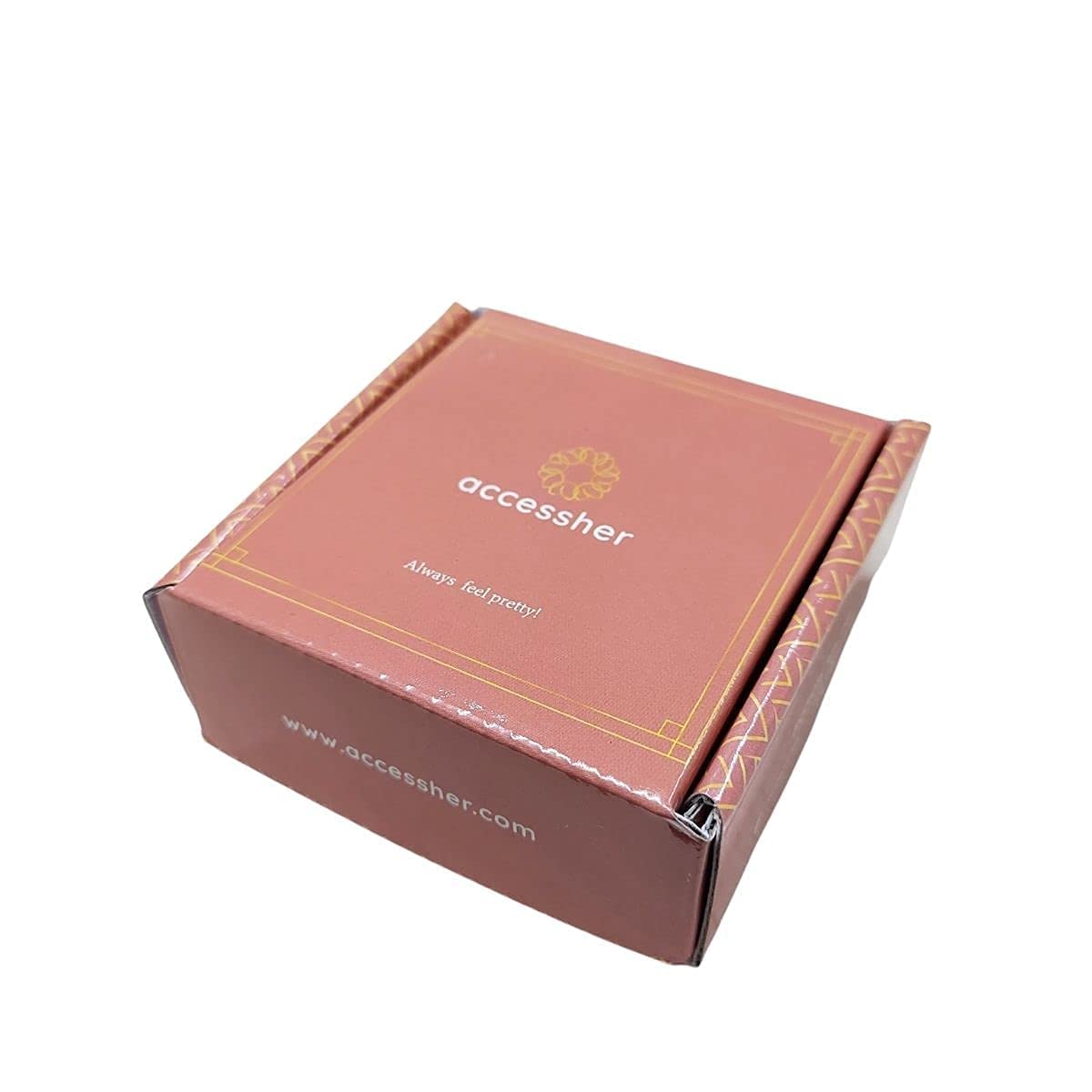 Accessher Gold Plated Statement Modern Chandbali Style Chandelier Dangle Earrings with Pearl Drop Tassels and Push Back Closure for Women and Girls Pack of 1 Pair