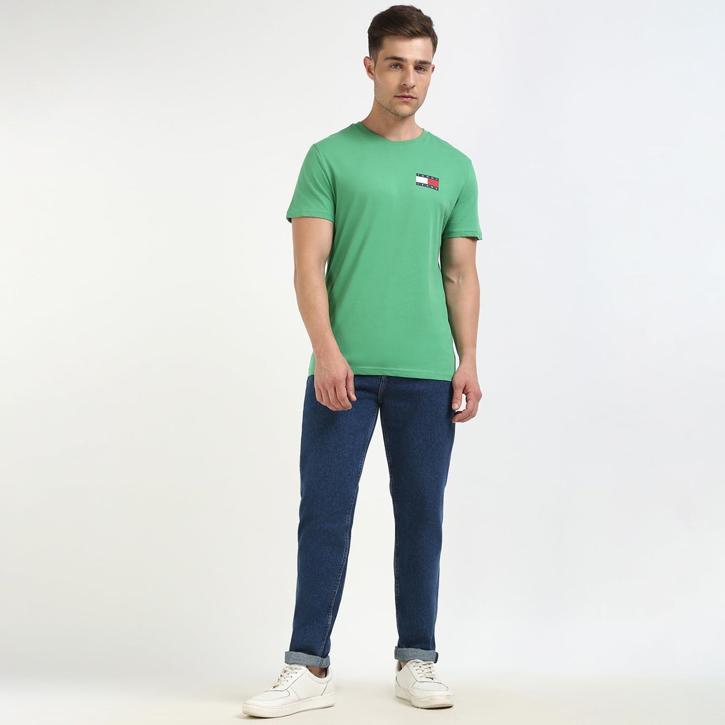 Tommy Hilfiger Mens Green Color Tshirt (L)