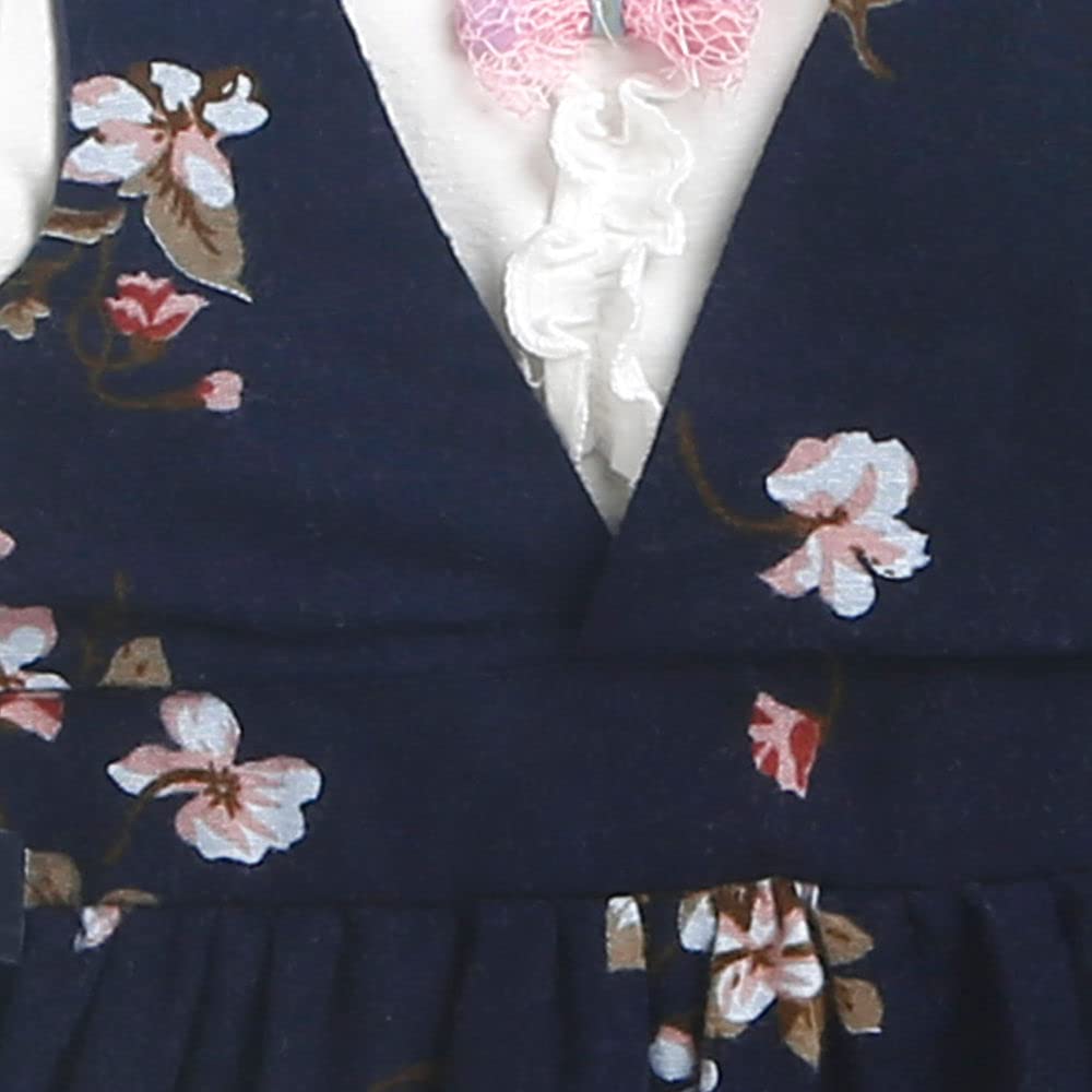 Hopscotch Girls Mini Casual Dresses In White Color For Ages 2-3 Years