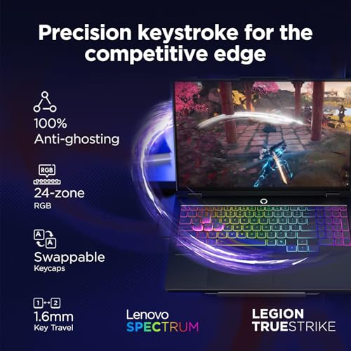 Lenovo Legion Pro 5 2025 Intel Core i9-14900HX | NVIDIA RTX 5070 8GB (32GB RAM/1TB SSD/WQXGA IPS/240Hz/16 (40.6cm)/Windows 11/Office 2024+AI Now/Black/2.4Kg), 83NN003CIN AI Powered Gaming Laptop