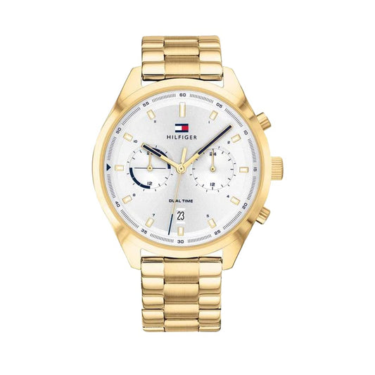 Tommy Hilfiger Mens Bennett Silver White Dial Analogue Watch - TH1791726