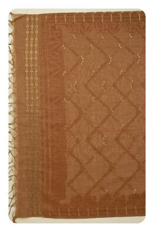 Soch Womens Orange Polyester Jamdani Dupatta