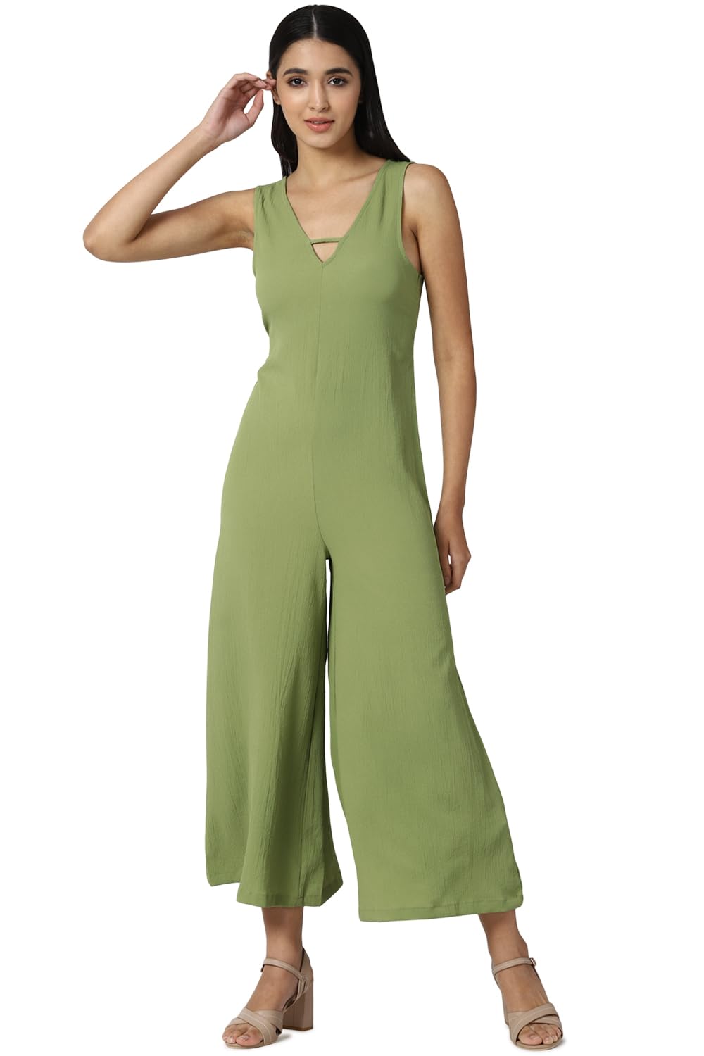 FOREVER 21 Women's Polyester Classic Midi Dress (594679_Green