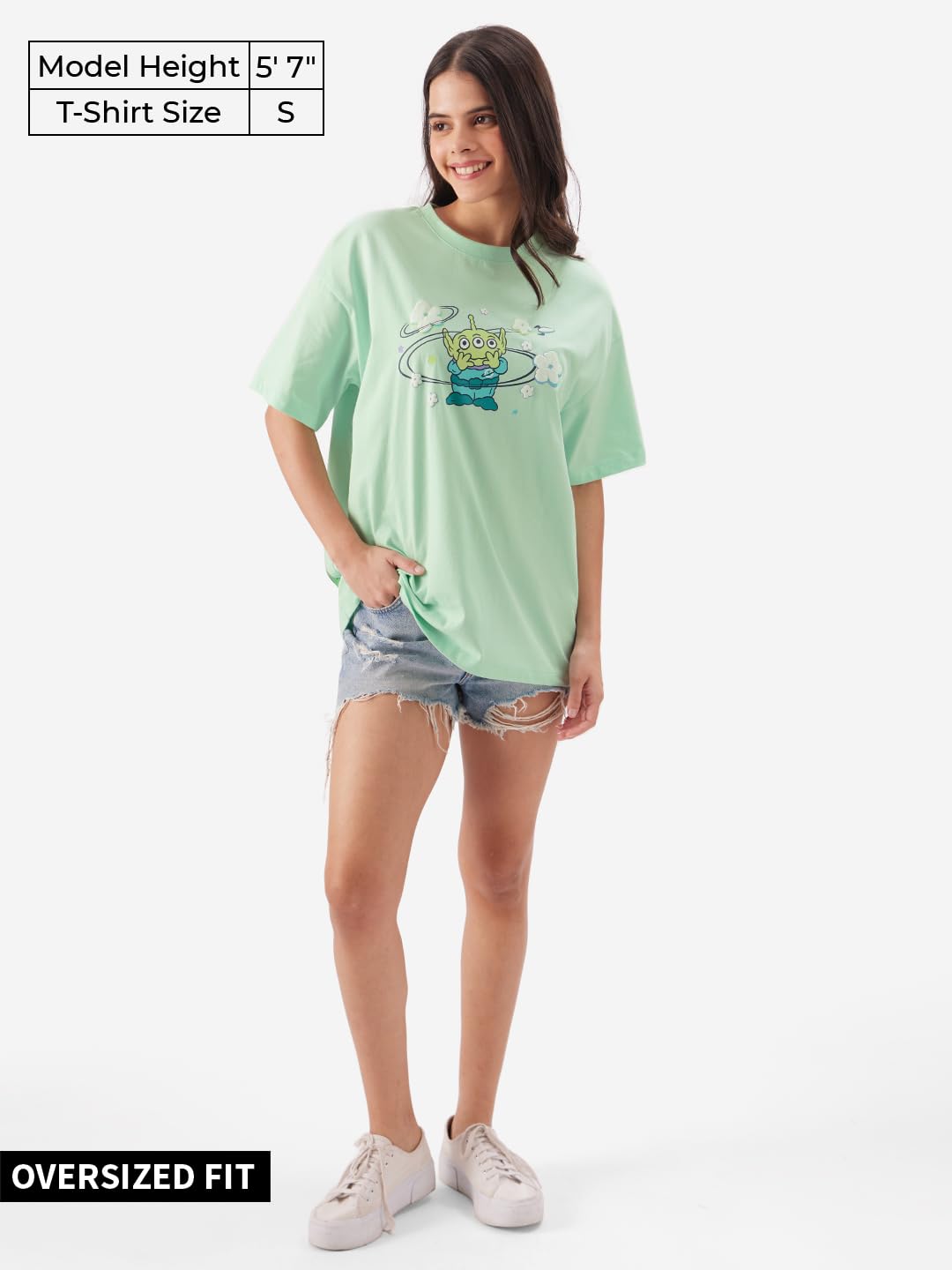 The Souled Store Pixar: Monster INC. Women Oversized T-Shirts