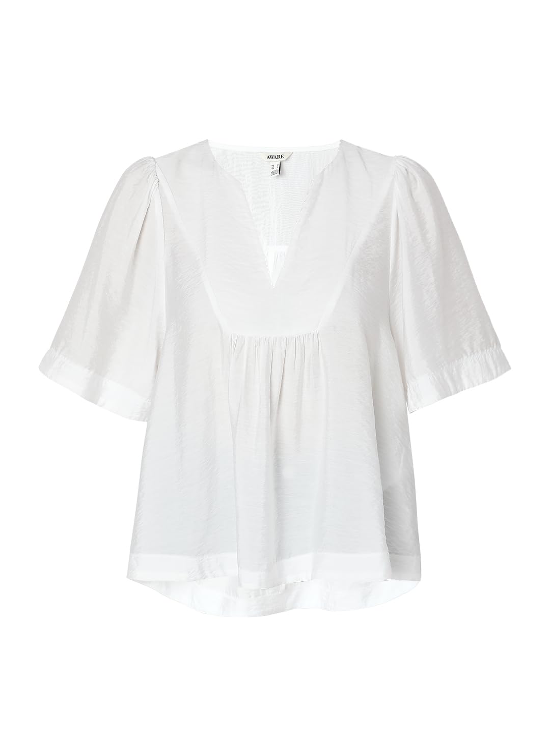 VERO MODA Women Solid White Viscose Relaxed Fit Top