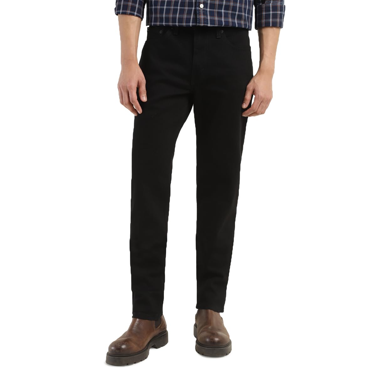 Levi's Men's 511 Slim Fit Mid Rise Jeans Solid Black