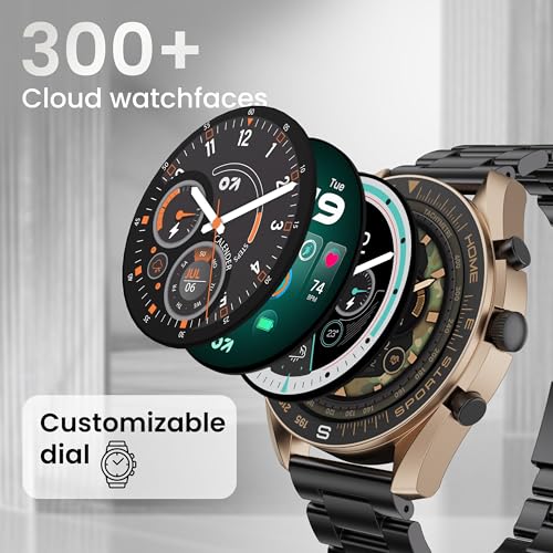 GOBOULT Mirage Smart Watch 1.39''HD Screen, Bluetooth Calling, IP67, Zinc Alloy Frame, 500 Nits Brightness, AI Voice Assistant, SpO2 Monitoring, 120+ Sports Mode (Coal Black)