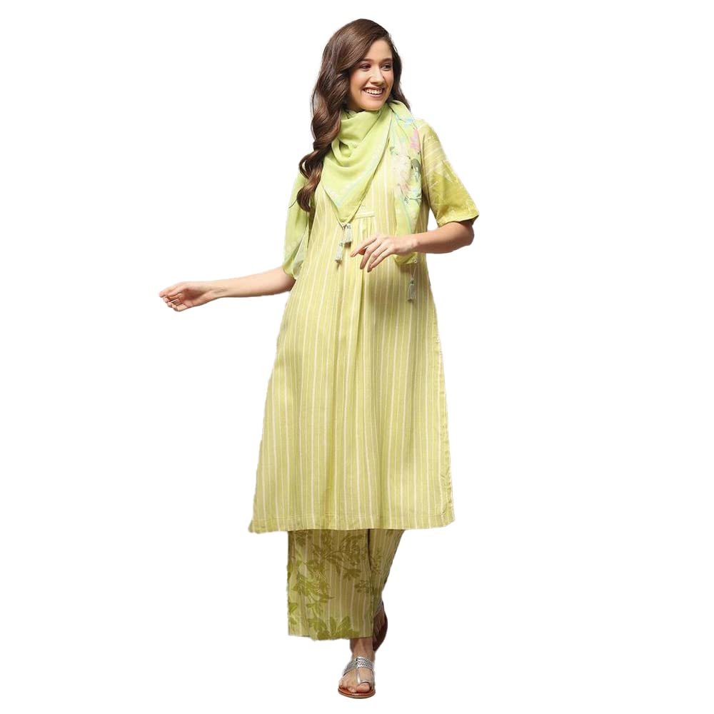 Biba WOMEN PRINTED STRAIGHT MIX AND MATCH(WORK VOG1898_GREEN_40)