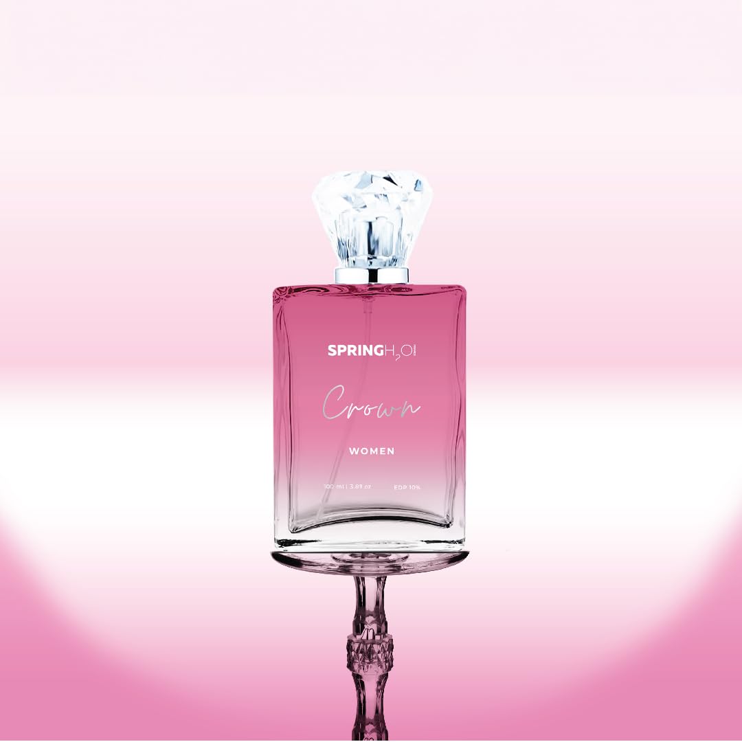 Spring H2O Crown Eau De Parfume For Women | Long-Lasting Luxury Fragrance | Elegant parfume | 100ml Spray Bottle
