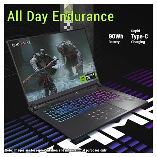 ASUS ROG Strix G16 Gaming Laptop, AMD Ryzen 9-9955HX, 64 GB DDR5 RAM, 4 TB PCIe SSD, 16" 2.5K (2560x1600) Display, Nvidia G-Force RTX 5070Ti, Backlit Chiclet Keyboard RGB, W11 Pro, Eclipse Gray