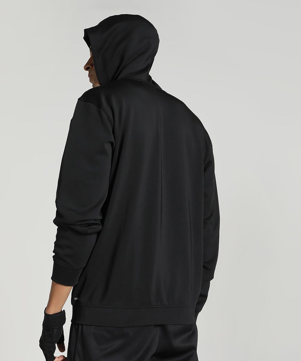 Puma Polyester Men's A-Line Coat (523885_Black, Hooded Neck, Regular, Jacket, Jacket