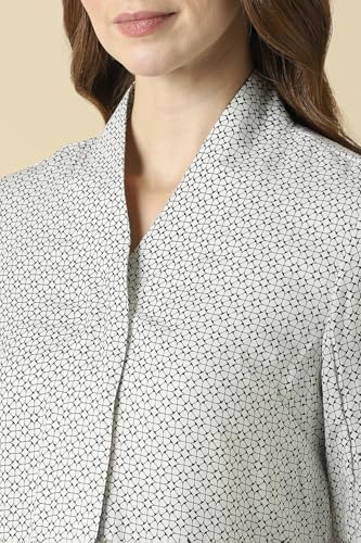 Women White Print Long Sleeves Shirt