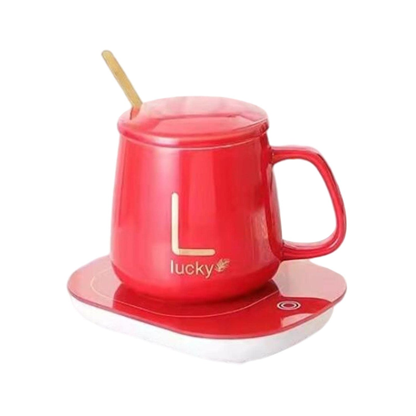 HEAVENGLOW Beverage Warmer Constant Temperature Mug Warmer for Office Home Red