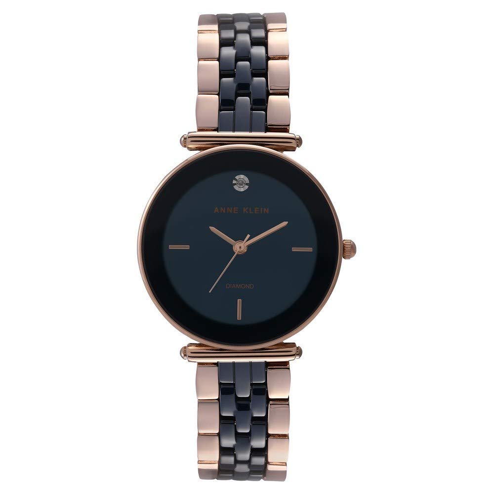 Tommy Hilfiger Anne Klein Quartz Analog Mother of Pearl Dial Ceramic Strap Watch for Women-NEAK3158NVRG