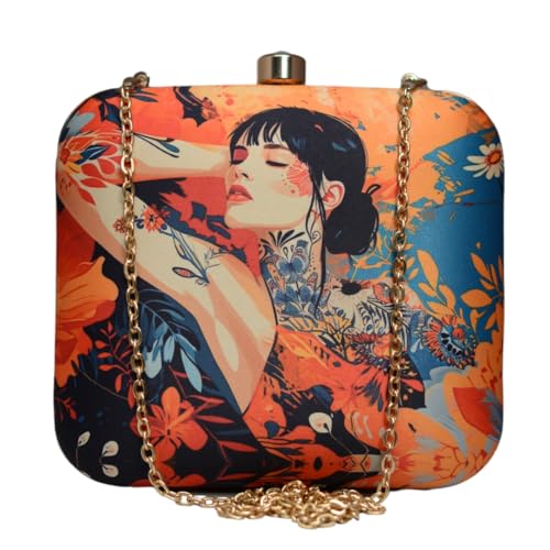 Artklim Glam Girl Printed Clutch