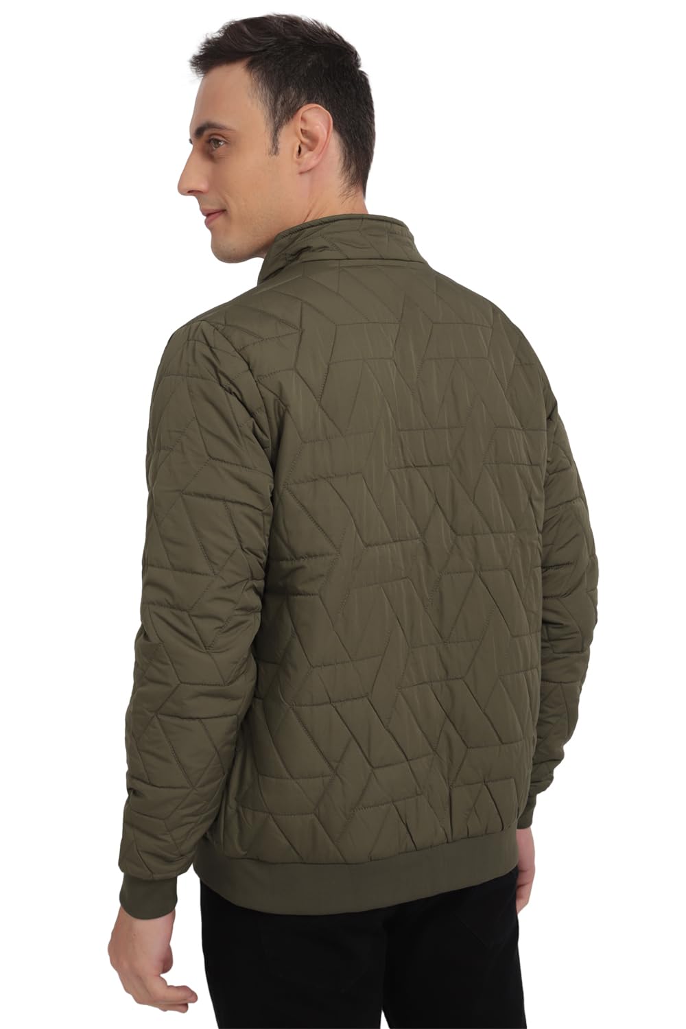 Allen Solly Men Olive Solid Full Sleeves Casual Jacket