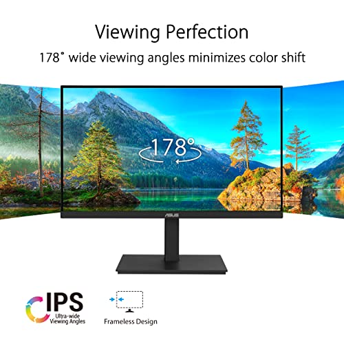ASUS VA24ECPSN 23.8" 1080P (VA24ECPSN) Home Screen - Full HD, IPS, 75Hz, Adaptive Sync, Speakers, Eye Care, Low Blue Light, Flicker-Free, USB-C, RJ45, HDMI,