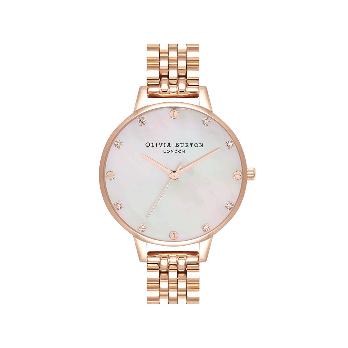 Olivia burton Classics Analog Pink Dial Women's Gold Watch-Ob16Se15