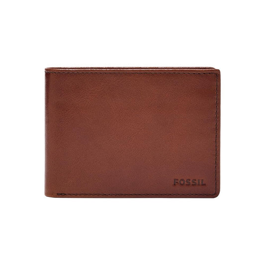 Fossil Mens Leather Mykel Brown Wallet SML1801210