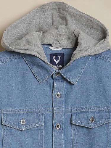Boys Light Blue Solid Casual Shirt